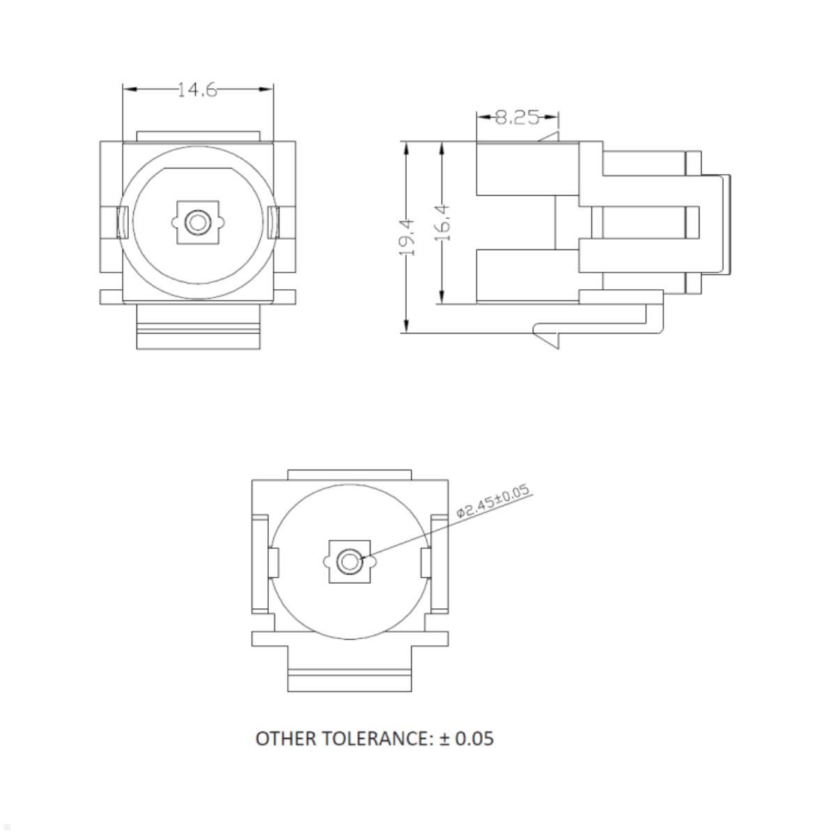 Bachmann Keystone Toslink Lichtleiter Audio Buchse/Buchse (918.045), Skizze