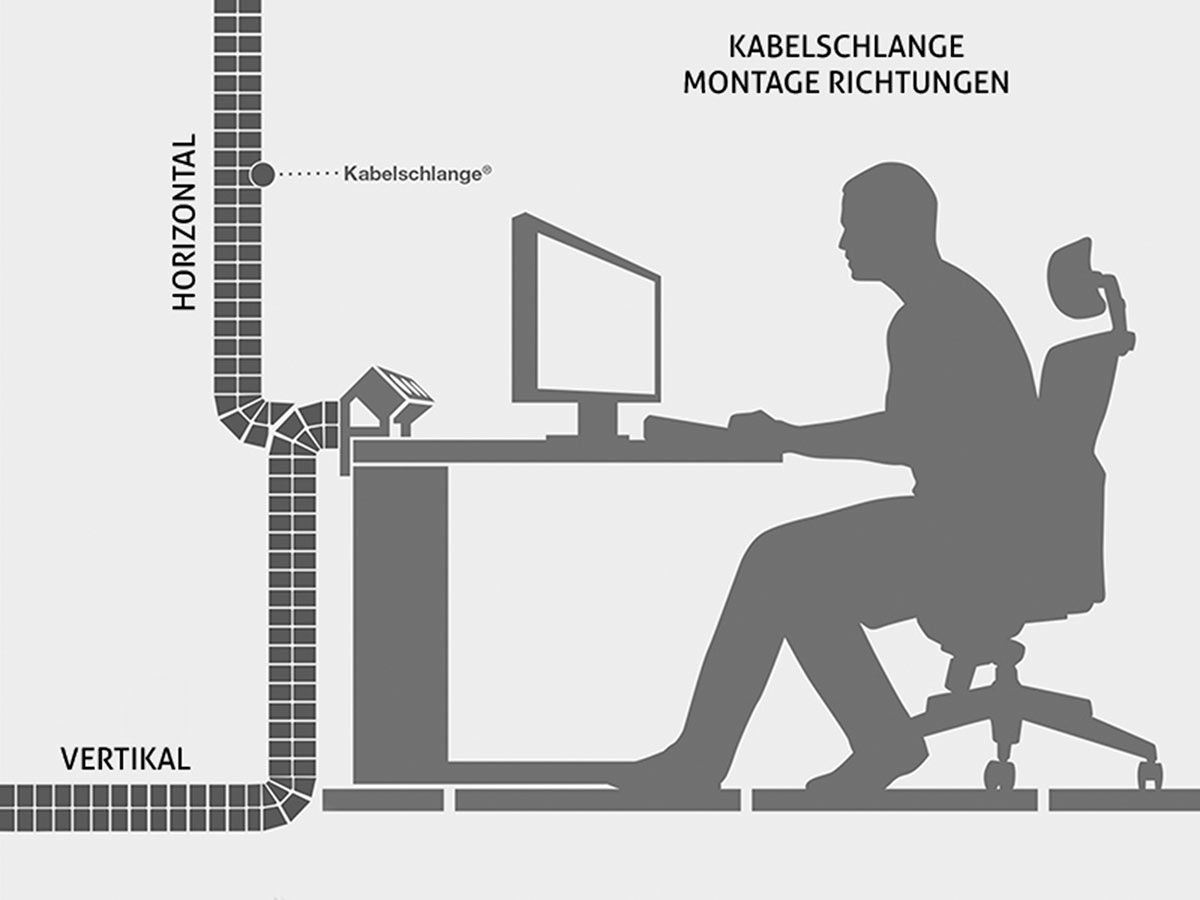 Bachmann Kabelschlange PRO silber (930.033) Horizontal und vertikal