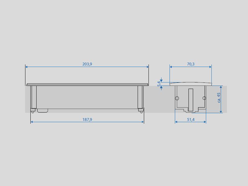 Bachmann KAPSA 3x Steckdose GST18 S (927.050) technische Zeichnung