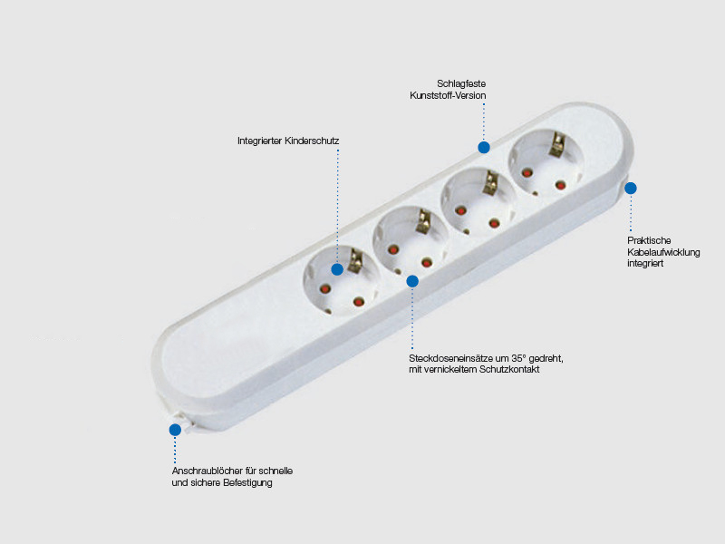 Bachmann SMART 6x Steckdosenleiste ohne Zuleitung (381.246K) Features